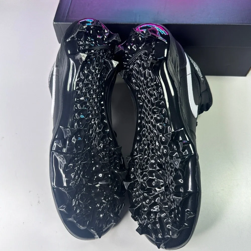 Nike Air Jordan 1 Mid TD Black White football cleats FJ6805-001 Men's 13 NEW